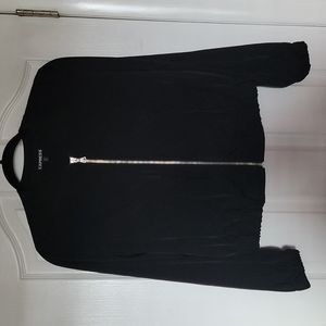 New York And Company Polyester Crop Top Lightweight Jacket Black XS